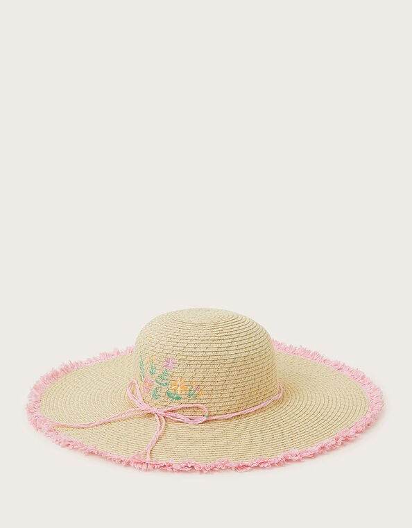 Embroidered Floppy Hat, Multi (MULTI), large