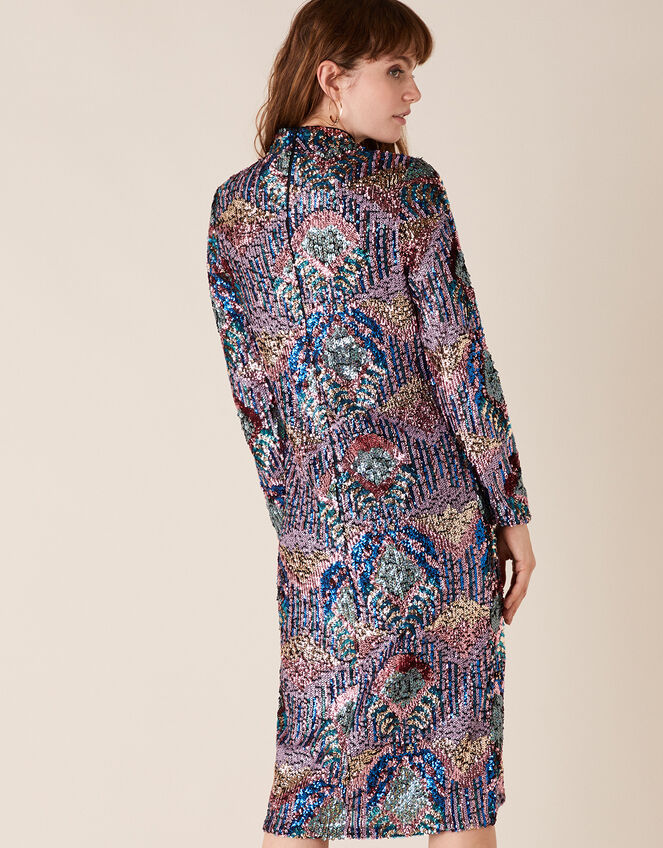 Zoey Sequinned Dress, Blue (BLUE), large