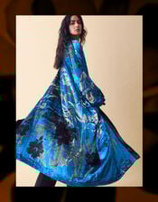 Clemence Lian Floral Velvet Kimono, , large