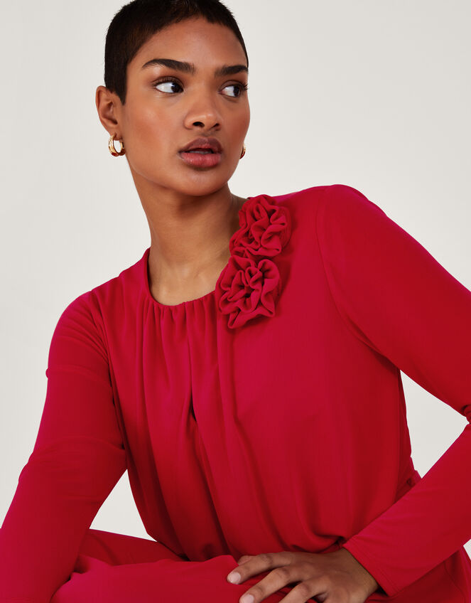 Cleo Corsage Dress, Red (RED), large