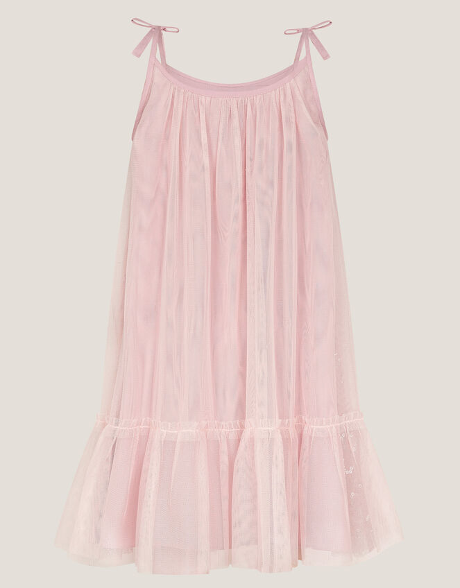 Rosalee Sequin Tulle Swing Dress, Pink (PINK), large