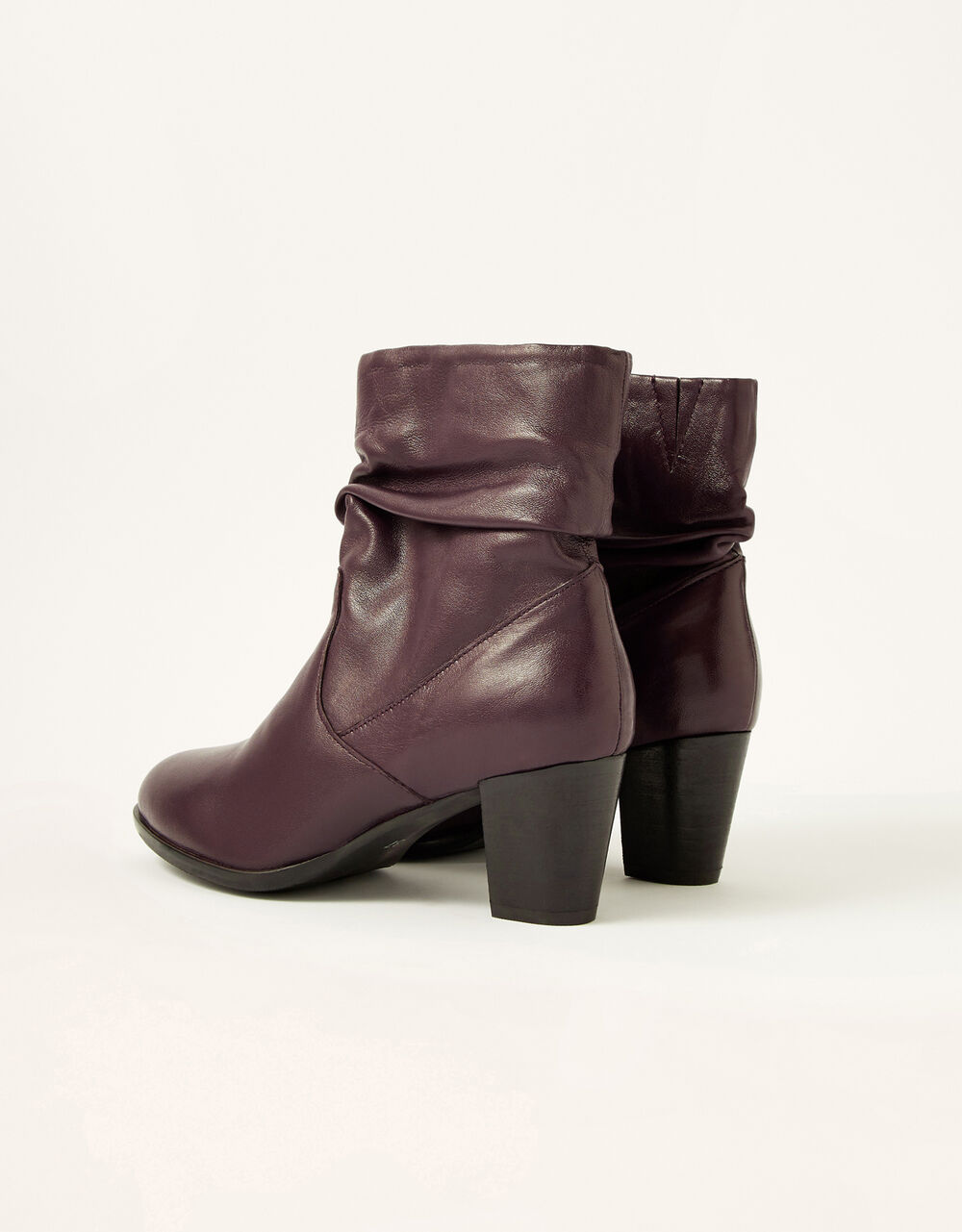 leather slouch ankle boots