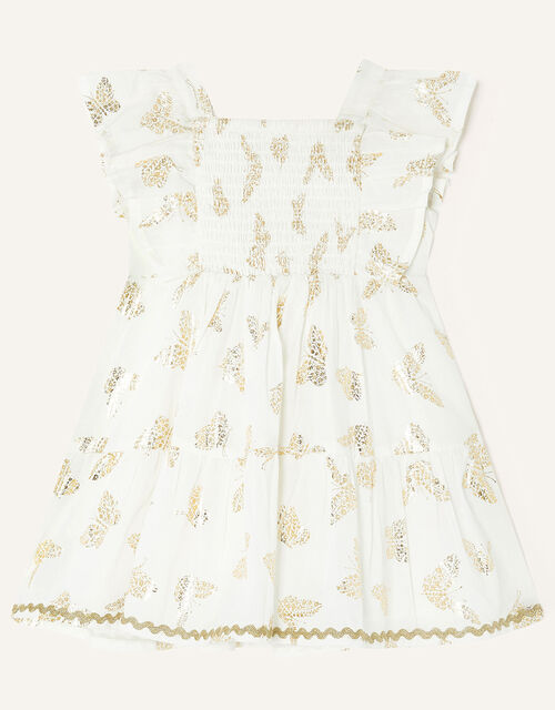 Baby Butterfly Dress, White (WHITE), large