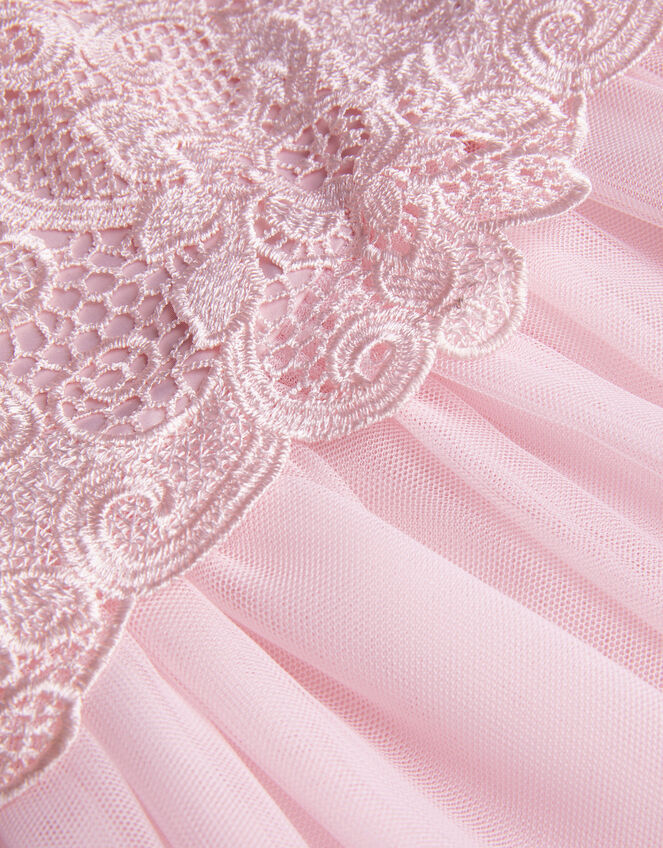 Baby Anna Long Sleeve Lacy Dress, Pink (PALE PINK), large