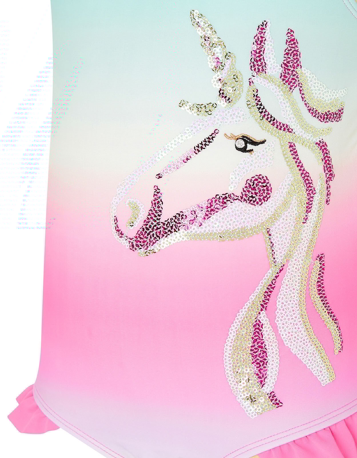 Sequin Unicorn Rainbow Swimsuit Multi