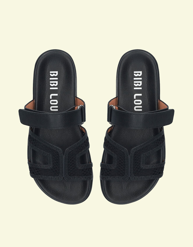 Bibi Lou Mindy Leather Sandals, Black (BLACK), large