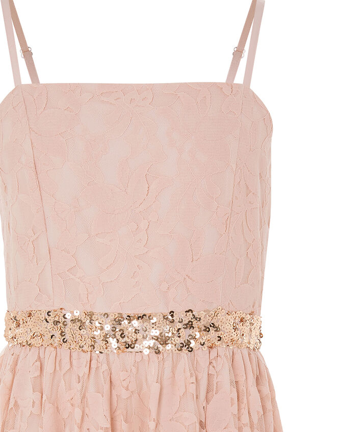 Lace Hanky Hem Prom Dress Pink | Girls' Dresses | Monsoon UK.