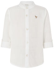 Toby Shirt with Embroidered Dinosaur, Ivory (IVORY), large