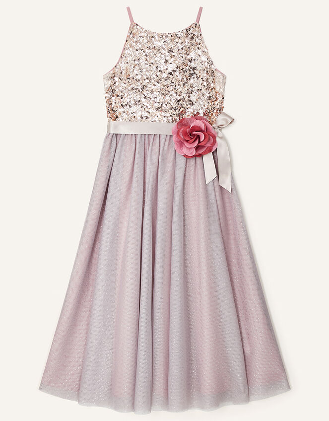 Truth Sequin Corsage Dress , Pink (DUSKY PINK), large