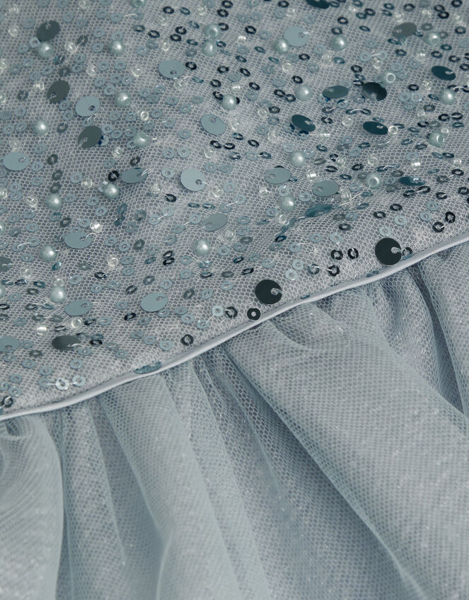 Eden Angel Sleeve Sequin Tulle Dess, Blue (BLUE), large