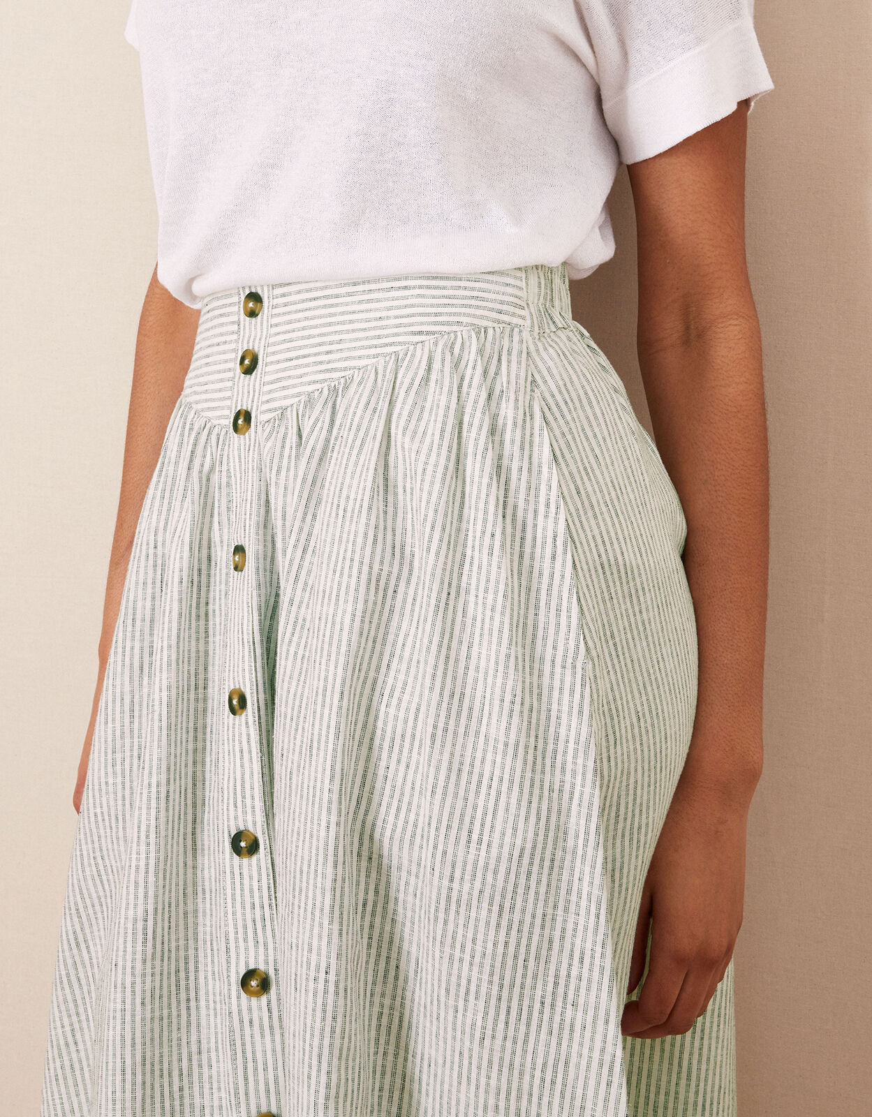 Striped 2025 skirt buttons