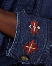East Marion Indigo Denim Embroidered Jacket, Blue (DENIM), large