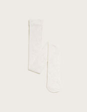 Baby Butterfly Lacey Tights, White (WHITE), large
