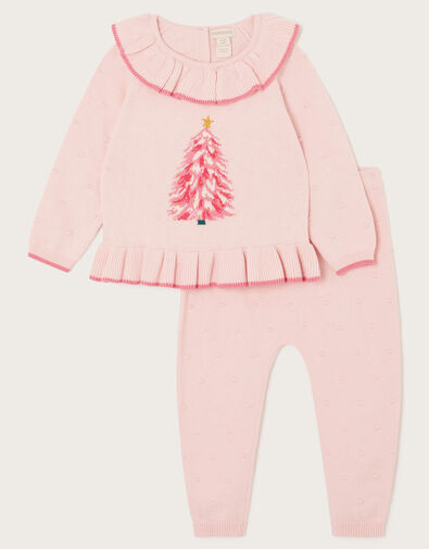 Baby Christmas Tree Knitted Set , Pink (PALE PINK), large