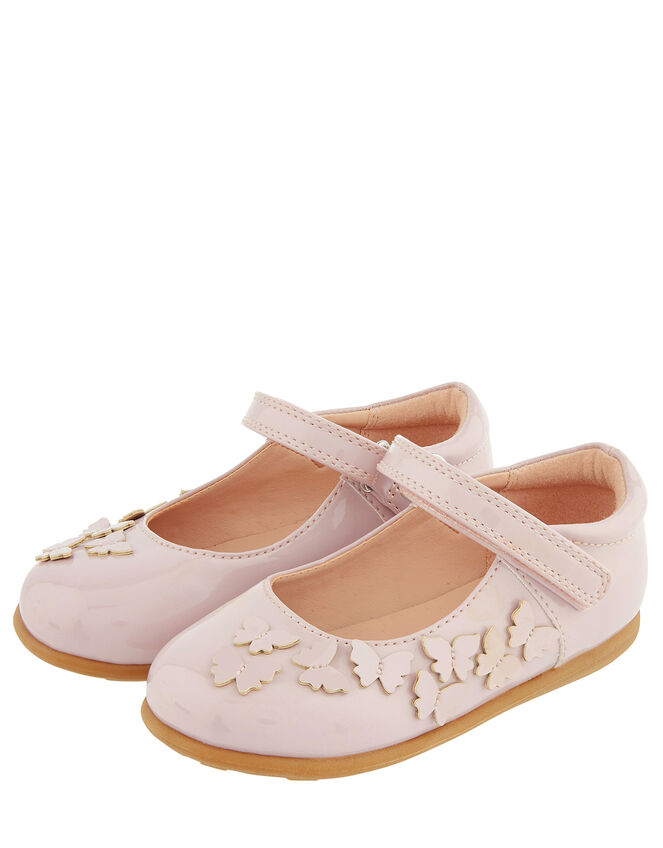 Baby Butterfly Patent Walker Shoes, Pink (PALE PINK), large