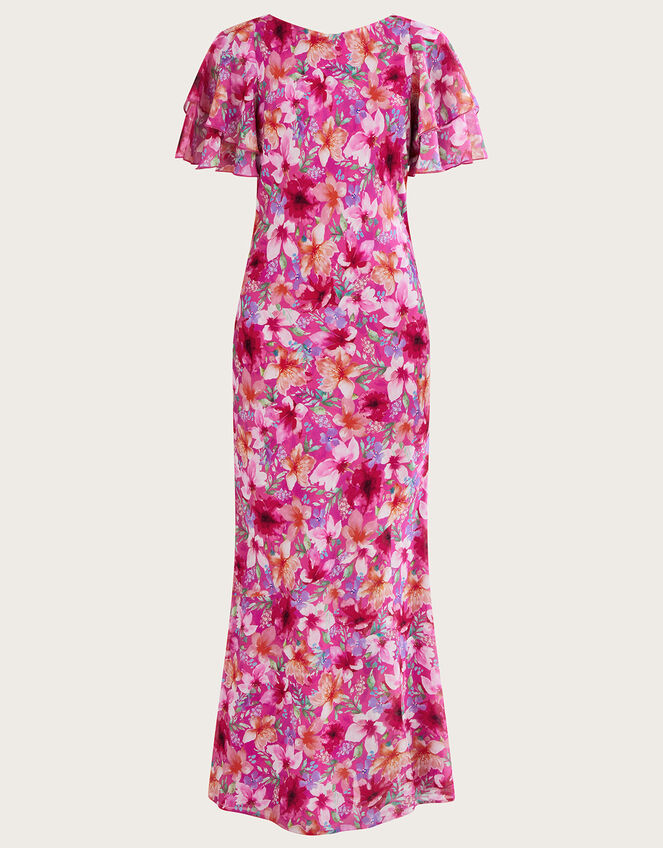 Pia Floral Print Maxi Dress, Pink (PINK), large
