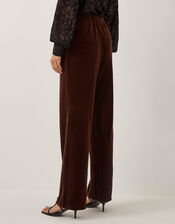 Mila Straight Velvet Trousers, Copper (COPPER), large