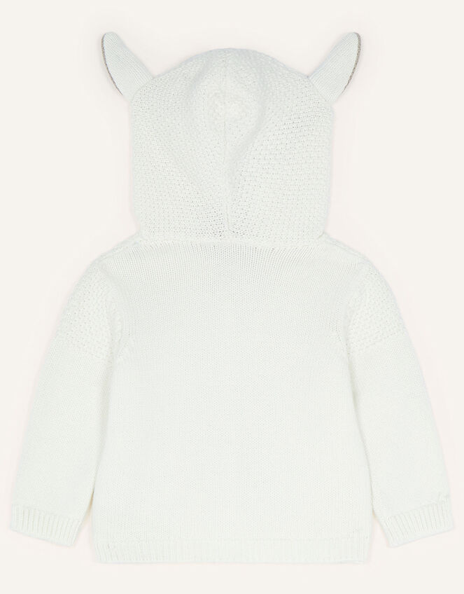 Newborn Larry Lamb Cardigan, Ivory (IVORY), large