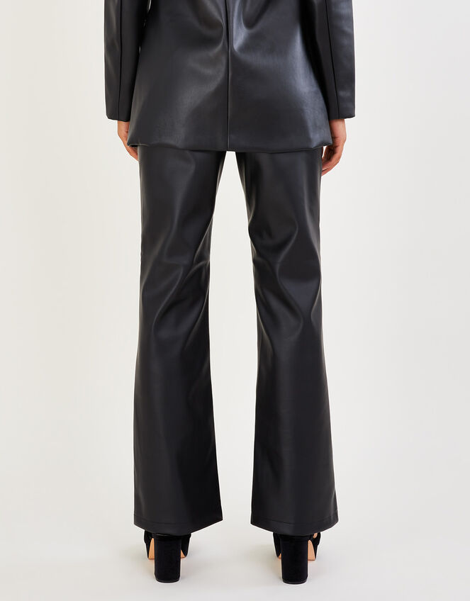 Bonnee PU Bootcut Trousers, Black (BLACK), large