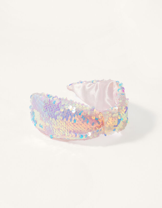 Mermaid Sequin Knotted Headband, , large