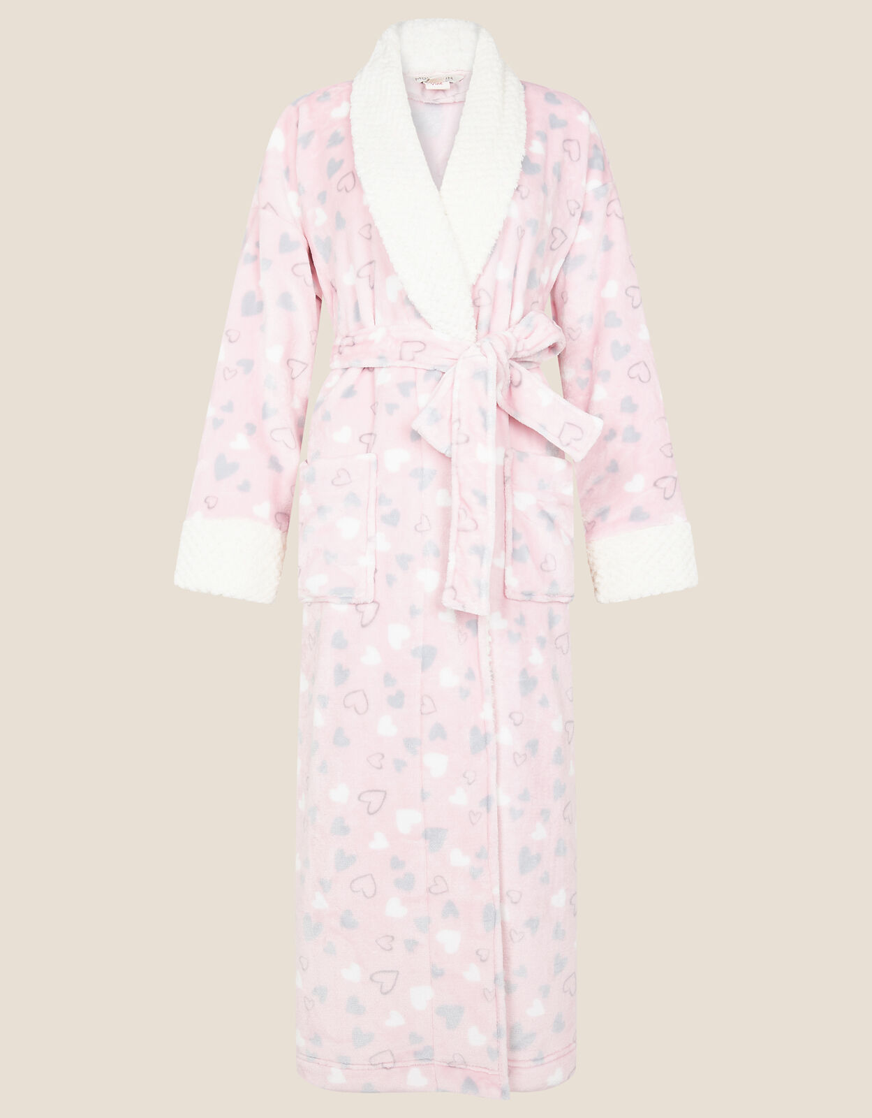 Pink and white dressing gown outlet