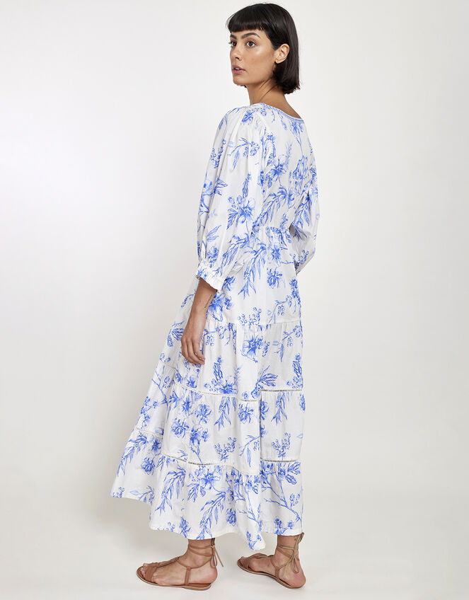 East Floral Print Dress, Blue (BLUE), large