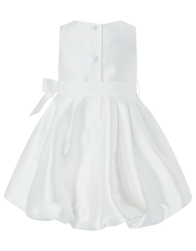Baby Pearl Puffball Occasion Dress, Ivory (IVORY), large