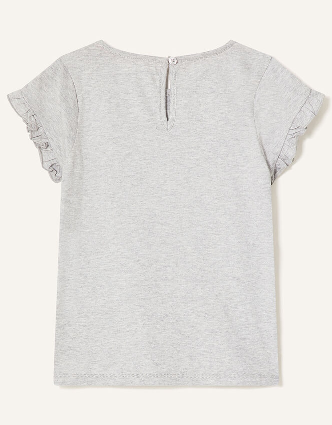 Sequin Horse T-Shirt in Organic Cotton, Grey (GREY), large