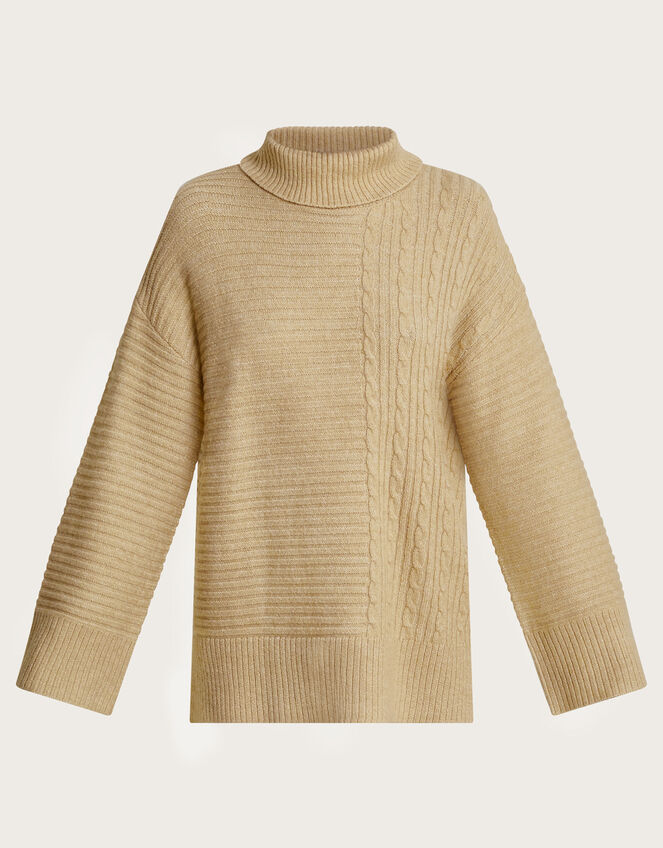 Rae Roll Neck Jumper, Camel (CAMEL), large