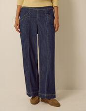 Harper Regular Wide Leg Jeans, Blue (INDIGO), large