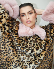 Crās Faux Fur Leopard Print Jacket, Leopard (LEOPARD), large