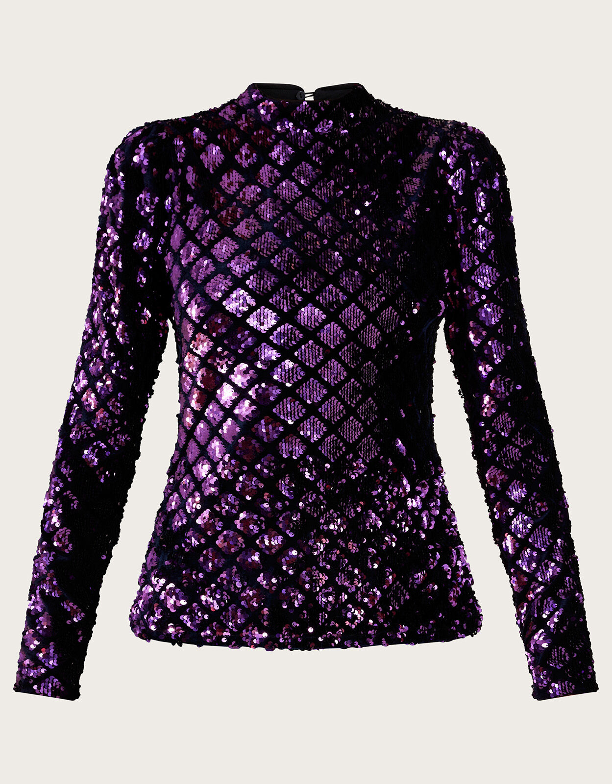 Cindy Sequin Top Purple