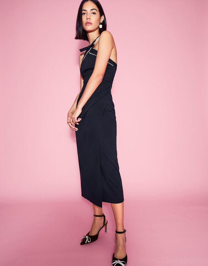 Dizza Halterneck Dress Black