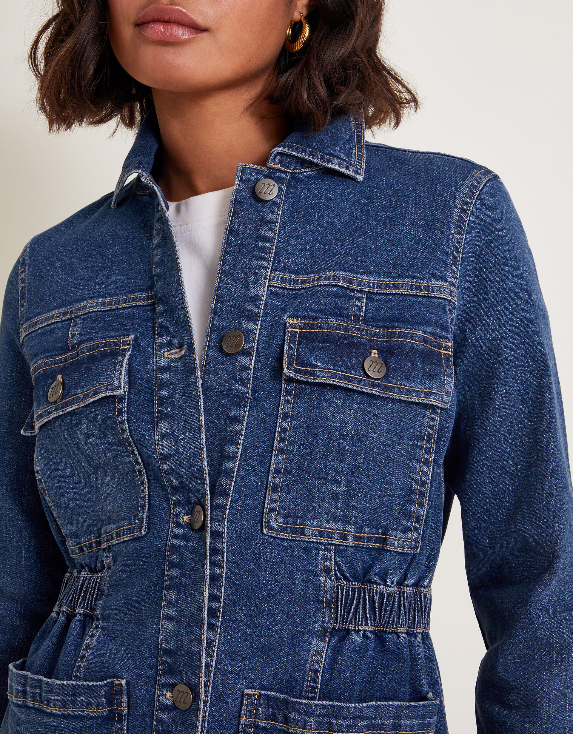 Melanie Stretch Denim Jacket Blue