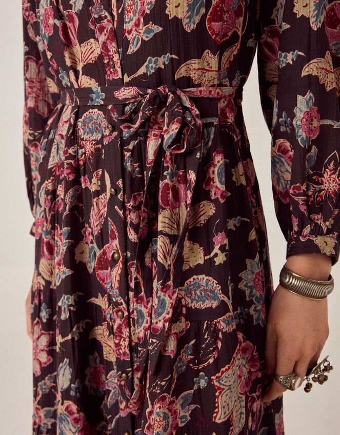 Maison Hotel Louise Paisley Print Maxi Dress, Black (BLACK), large