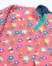 Frugi Floral Snuggle Fleece, Pink (PINK), large