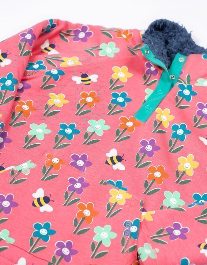 Frugi Floral Snuggle Fleece, Pink (PINK), large