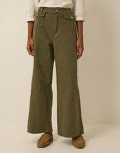 Gina Wide Leg Jeans, Green (OLIVE), large
