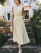 Georgia Drop Hem Maxi Dress, Yellow (YELLOW), large