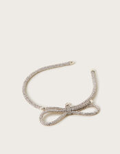 Diamante Bow Headband, , large