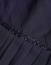 Hand-Beaded Art Deco Wrap Dress, Blue (NAVY), large