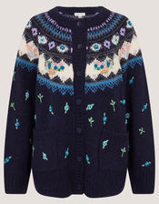 Hali Floral Handknit Cardigan , , large