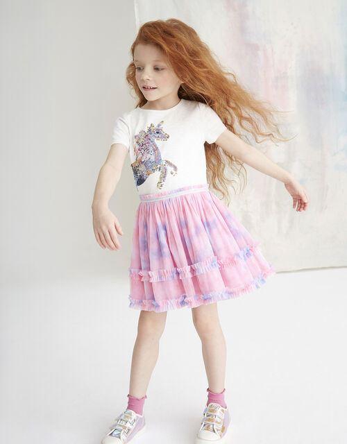Disco Nina Unicorn Tie Dye Dress Natural Girls Dresses Monsoon Uk
