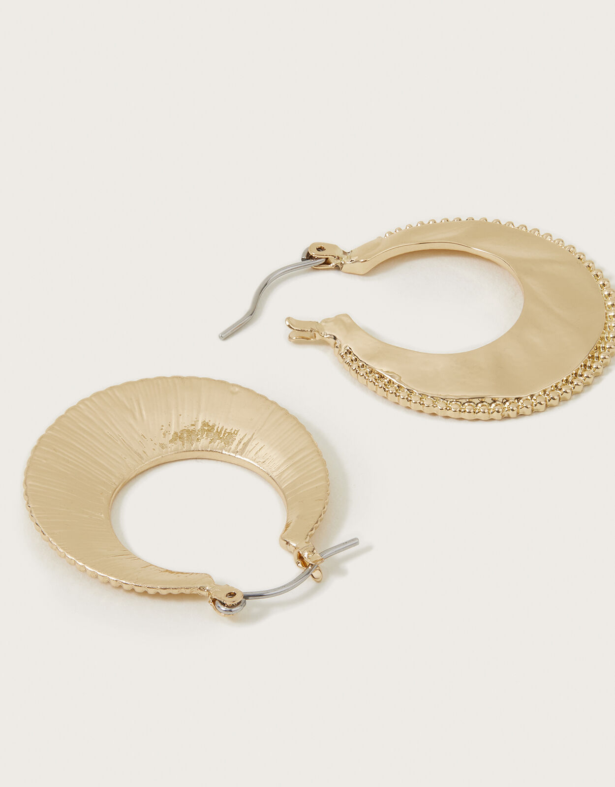 Large flat hoop deals earrings
