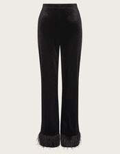 Raegan Feather Trousers, Black (BLACK), large