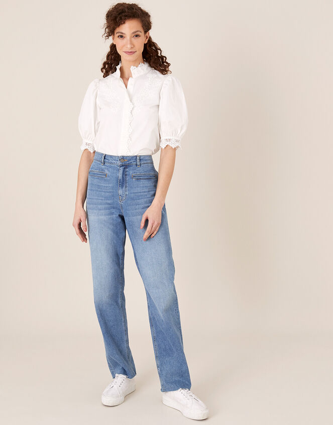 Wide Leg Jeans, Blue (LIGHT AUTHENTIC), large