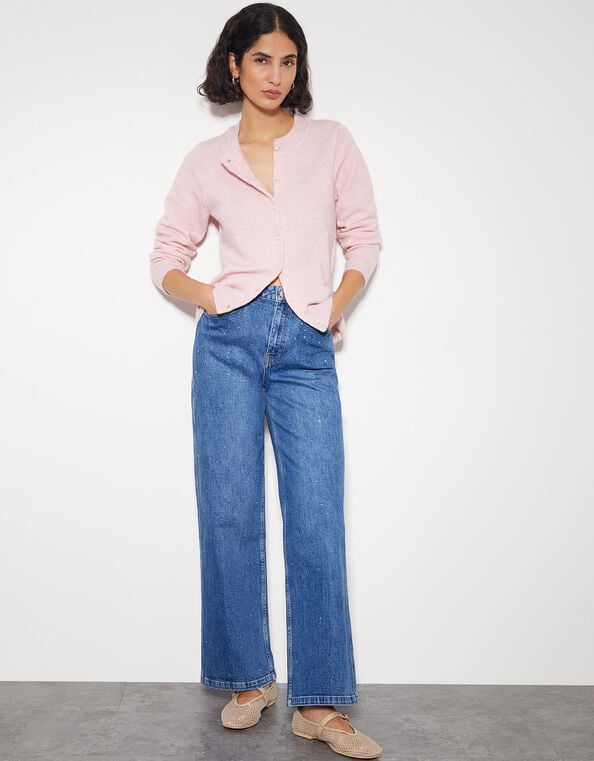 Rita Diamante High Rise Flare Jeans, Blue (MID AUTHENTIC BLUE), large