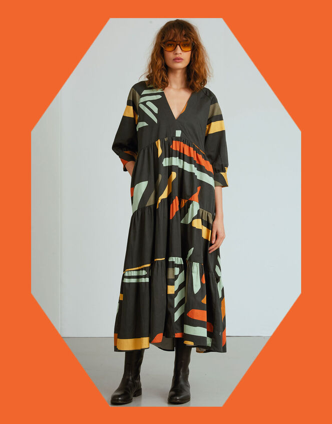 Tallulah and Hope Juliet Printed Maxi Dress, Multi (MULTI), large
