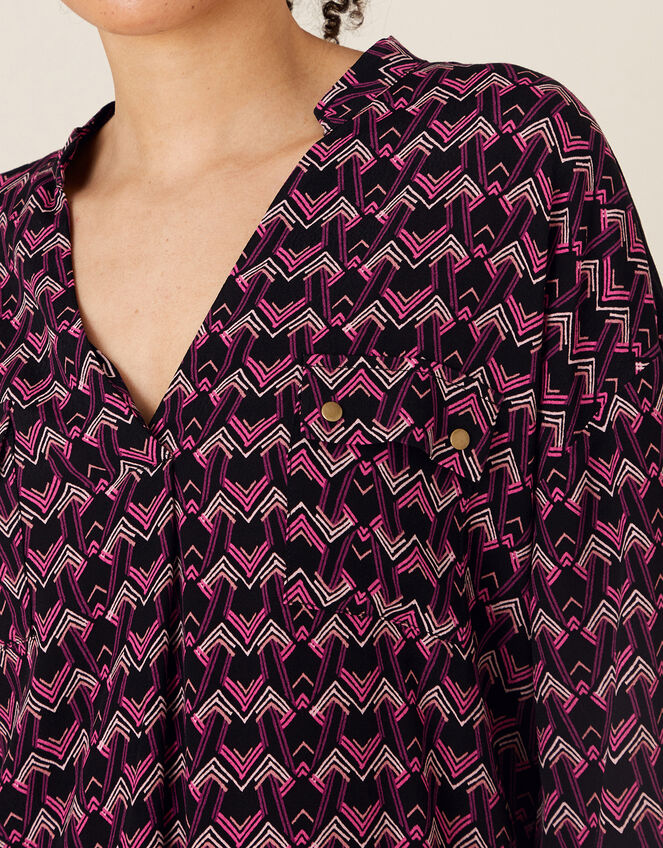 Ziggy ZigZag Blouse with LENZING™ ECOVERO™, Pink (PINK), large