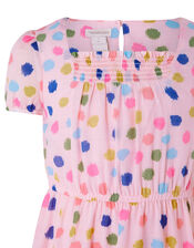 Naomi Colourful Splodge Dress, Pink (PINK), large
